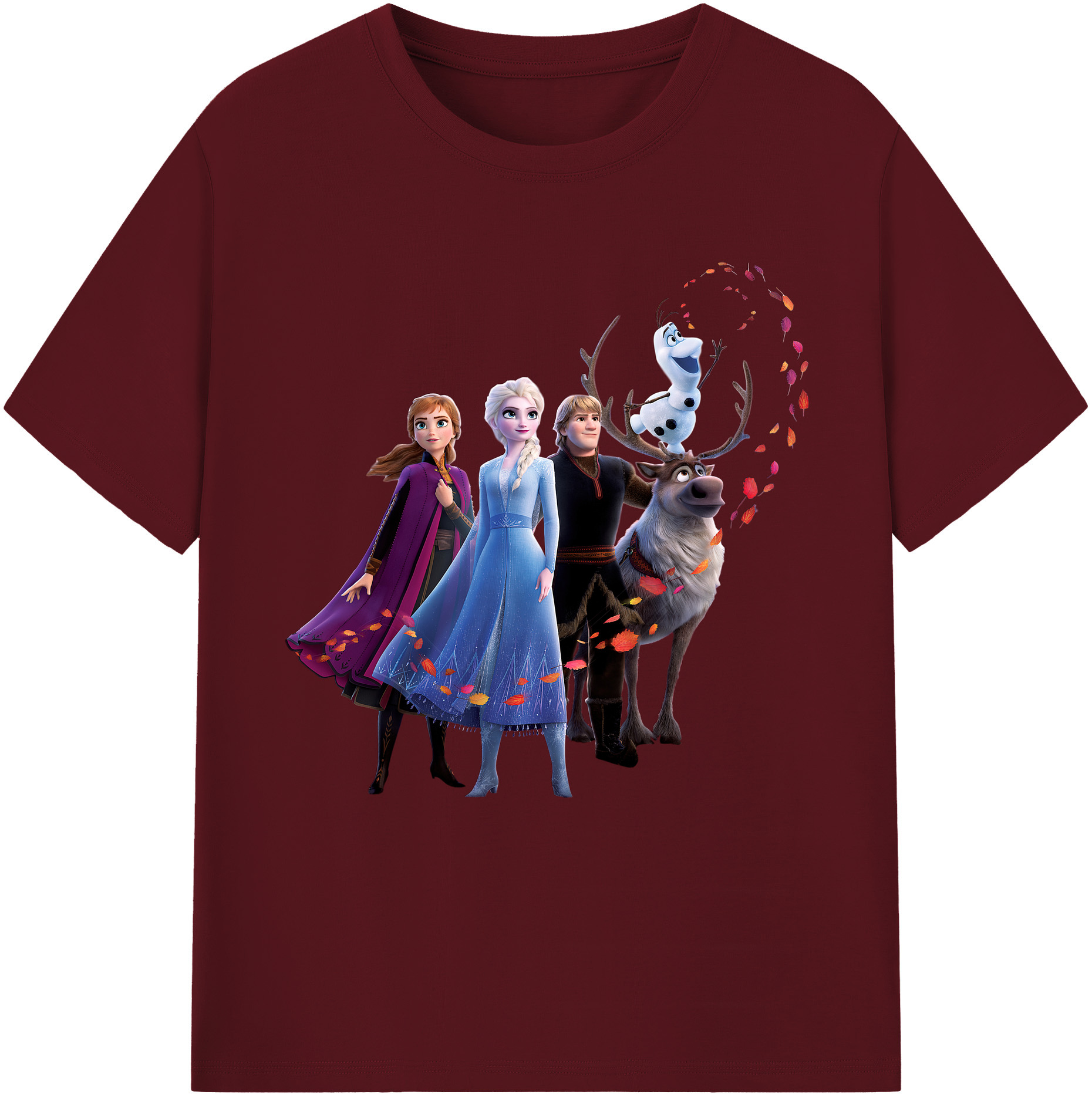 （画像用） アナと雪の女王 アンナ エルサ Frozen Anna Elsa 綿100％半袖Tシャツ（フロントプリント）